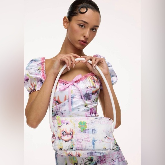 Heaven x Marc Jacobs Graphic Print Mini Dress with Pink Accents - Picture 10 of 11